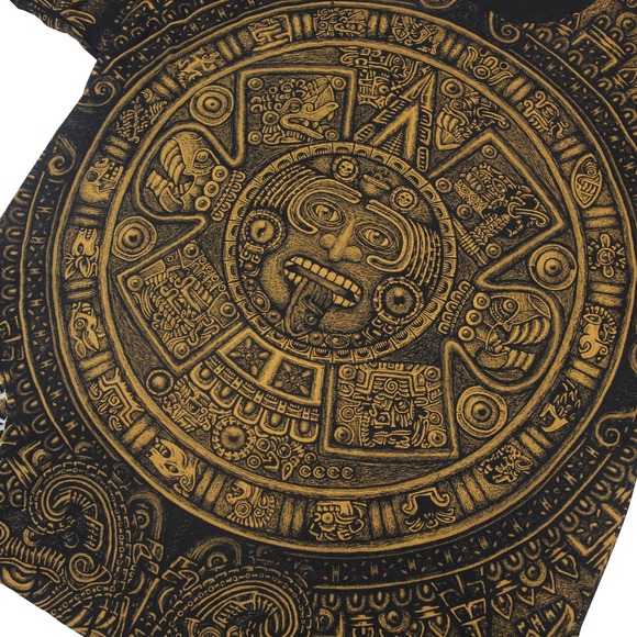 Vintage Mayan Calender Allover Graphic T Shirt - Picture 2 of 6